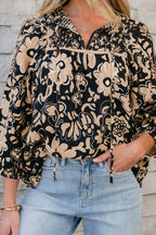 Camilla Bracelet Sleeve Boho Blouse