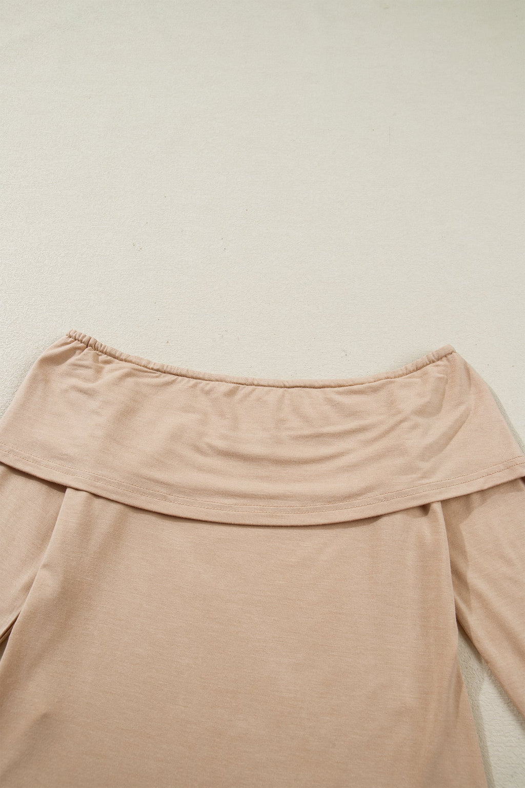 Off Shoulder Folded Long Sleeve