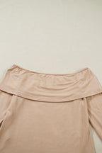 Off Shoulder Folded Long Sleeve