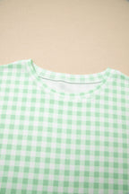 Mint Plaid 2pcs Lounge Set