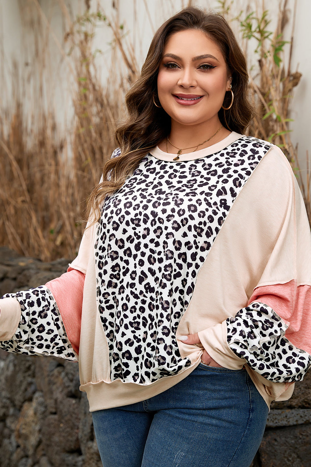 Geometric Leopard Sweater