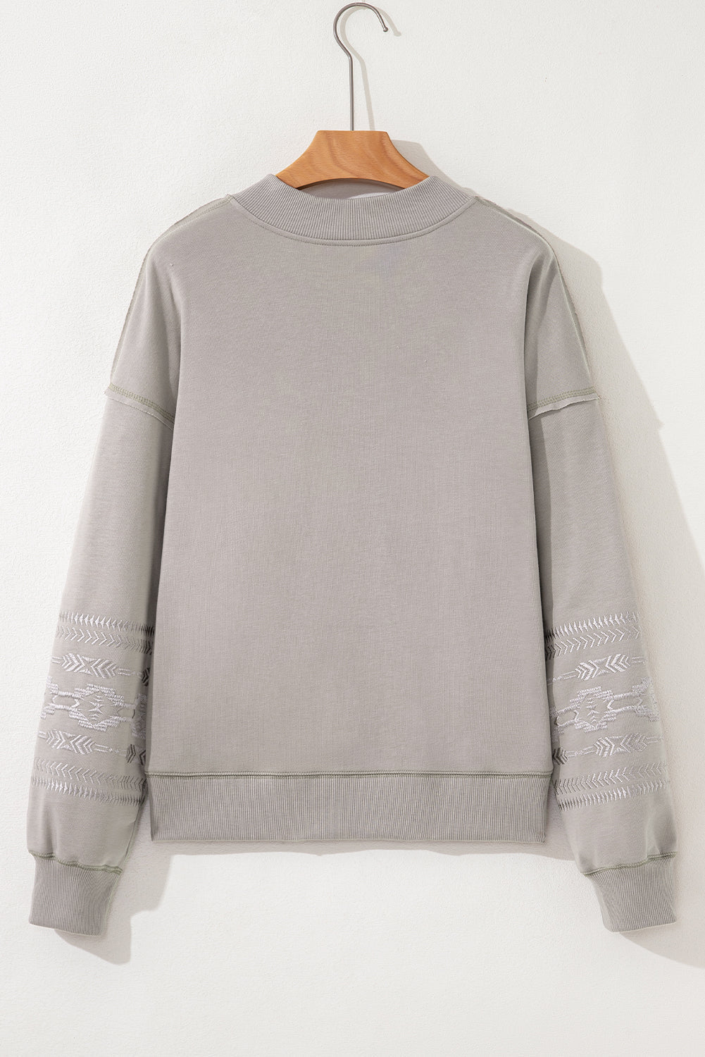 Aztec Embroidered Western Sweatshirt