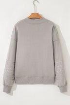 Aztec Embroidered Western Sweatshirt