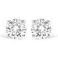 .925 Sterling Silver 1/2 Cttw Round Brilliant-Cut Lab Grown Diamond Classic 4-Prong Stud Earrings (F-G Color, VS1-VS2 Clarity)-0