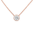 Sterling Silver Bezel-Set Diamond Solitaire Pendant Necklace (1/3 cttw, H-I Color, I1-I2 Clarity)-0