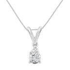 10K White Gold 1/5 cttw Diamond Pear Pendant Necklace (H-I, SI1-SI2)-0