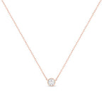 .925 Sterling Silver 1/2 Cttw Diamond Bezel 18" Pendant Necklace (I-J Color, I2-I3 Clarity)-0