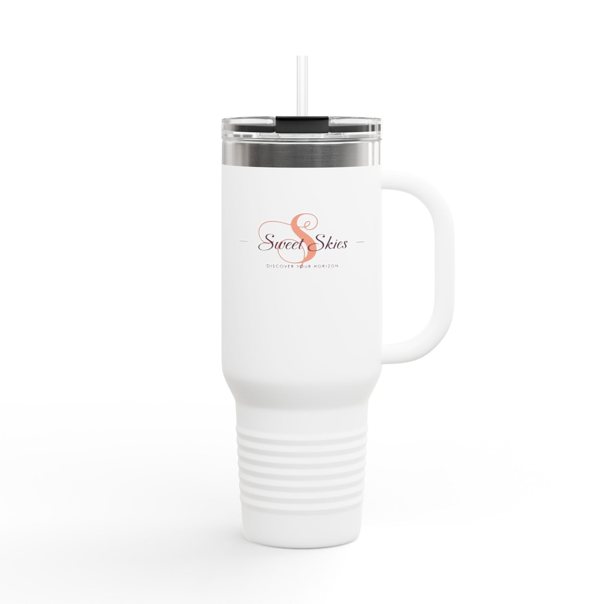 40oz Insulated Travel Mug with Handle — Savvy Sisters Logo Thermal Tumbler