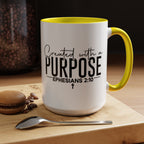 Created with a Purpose Ceramic Mug — Inspirational Ephesians 2:10 Coffee Cup