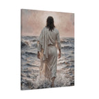 Jesus Walking on Water Matte Canvas Print
