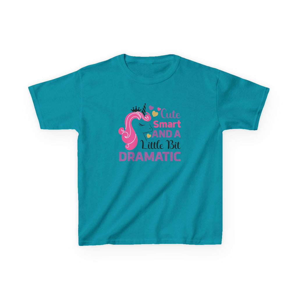 Kids T-Shirt — Cute Smart And A Little Bit Dramatic Unicorn Tee