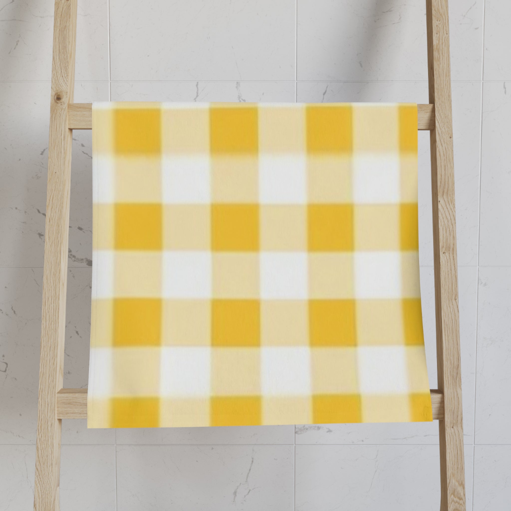 Yellow Gingham Hand Towel — Farmhouse Kitchen Tea Towel