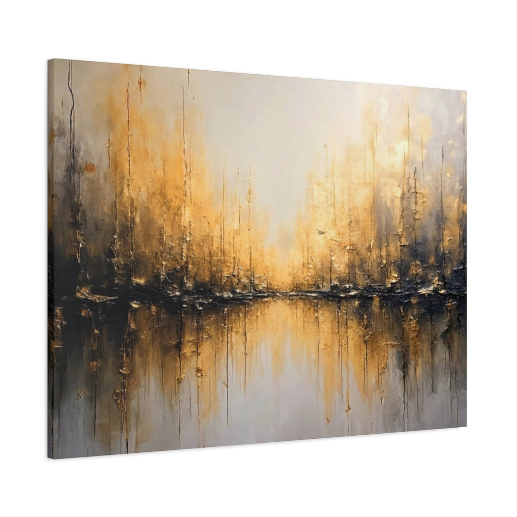 Abstract Gold Landscape Canvas Wall Art — Matte Stretched 1.25"