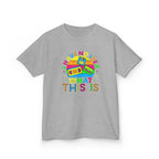 Kids T-Shirt — "I Have No Idea What This Is" Colorful Retro Toy Graphic