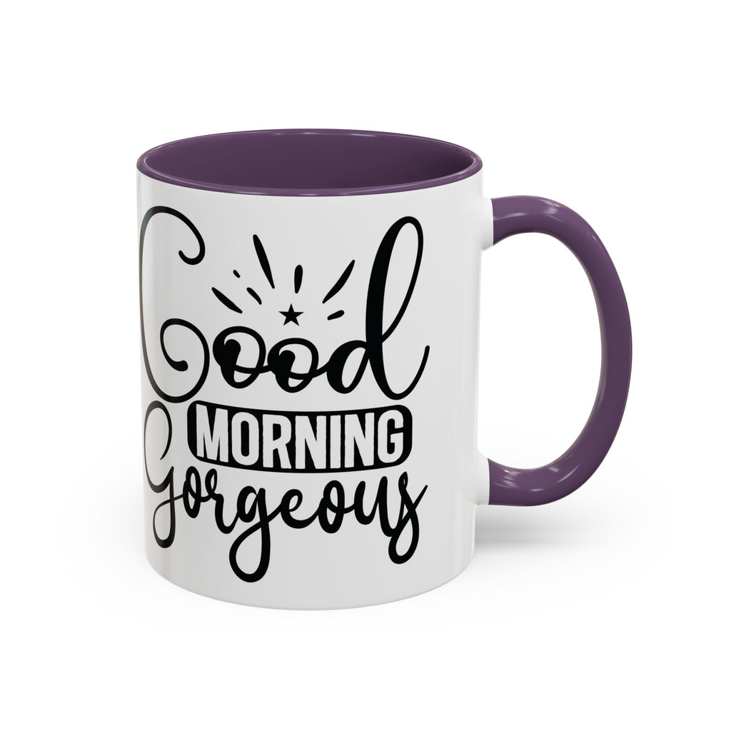 Good Morning Gorgeous Accent Coffee Mug – 11/15oz Pink Interior