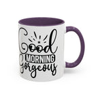 Good Morning Gorgeous Accent Coffee Mug – 11/15oz Pink Interior