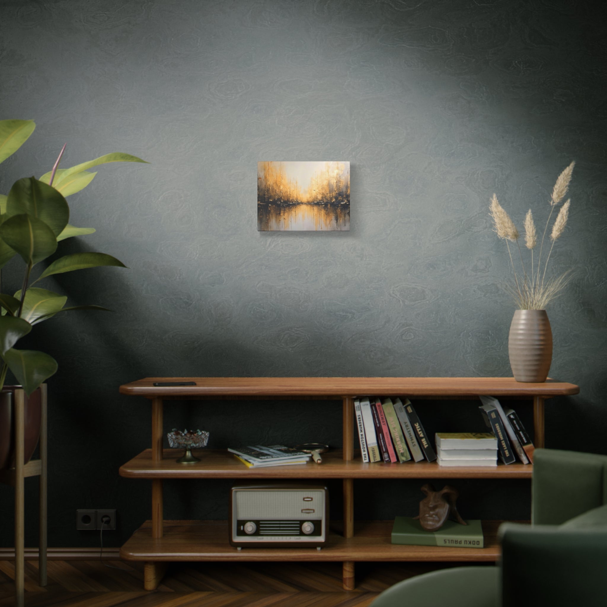 Abstract Gold Landscape Canvas Wall Art — Matte Stretched 1.25"