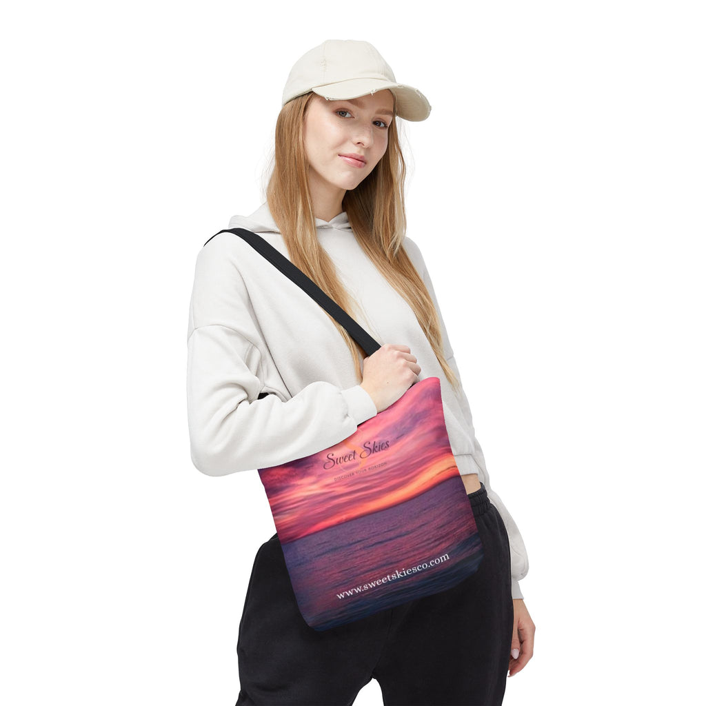 Sunset Beach Tote Bag – "Sweet Skies" Scenic All-Over Print