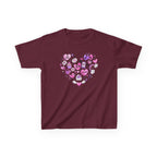 Kids Heart Doodle Tee — Cute Pink Valentine Heart Graphic Shirt