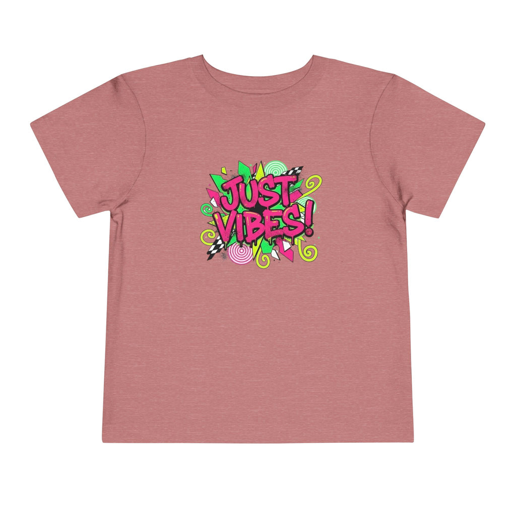 Toddler Tee - "Just Vibes!" Colorful Retro Graphic Kids T‑Shirt