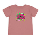 Toddler Tee - "Just Vibes!" Colorful Retro Graphic Kids T‑Shirt