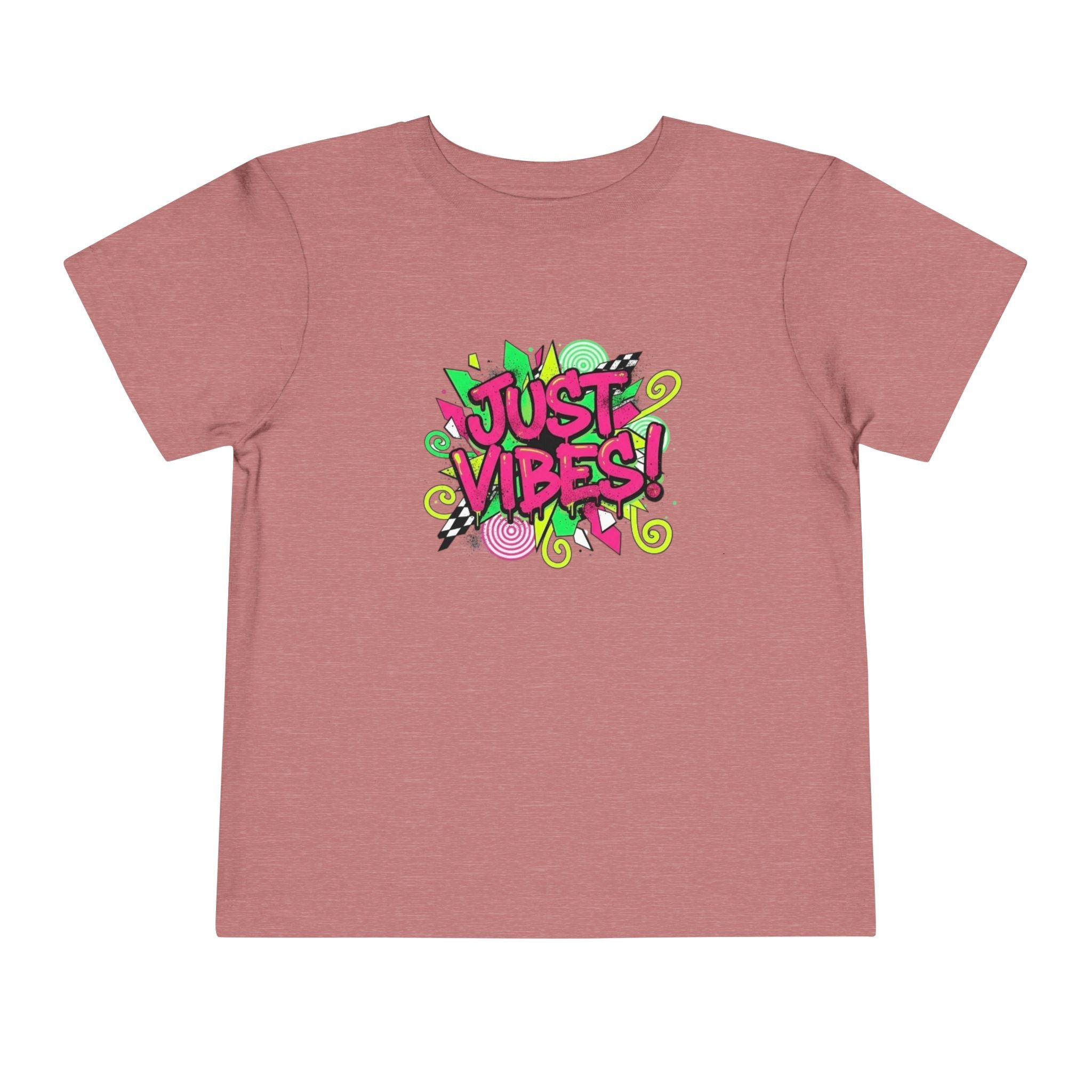 Toddler Tee - "Just Vibes!" Colorful Retro Graphic Kids T‑Shirt