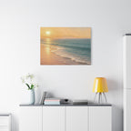 Sunset Beach Canvas Print — Seaside Wall Art Matte Stretched 1.25"