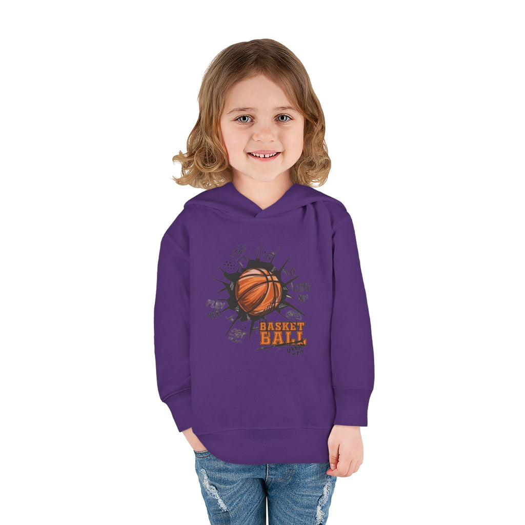 Toddler Basketball Hoodie – 'Ball' Graphic Pullover for Kids