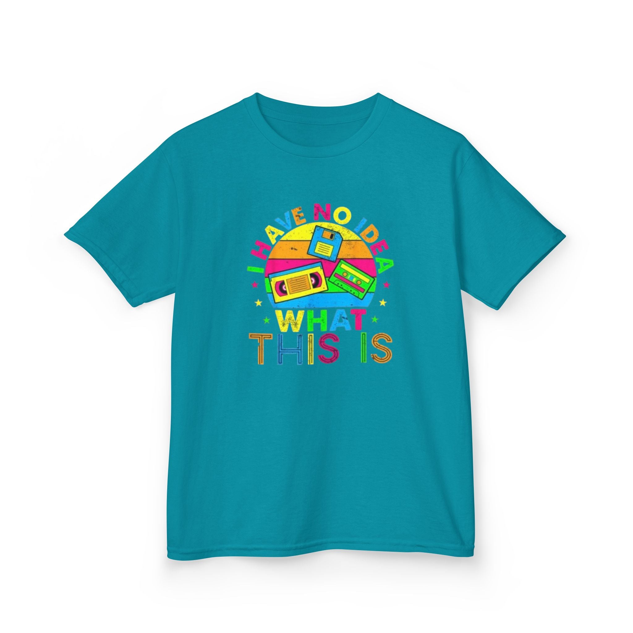 Kids T-Shirt — "I Have No Idea What This Is" Colorful Retro Toy Graphic