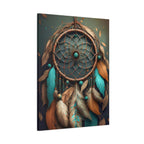 Dreamcatcher Wall Canvas – Boho Feather Art Print