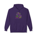 Mardi Gras Mask Hoodie — Purple Green Gold Carnival Pullover
