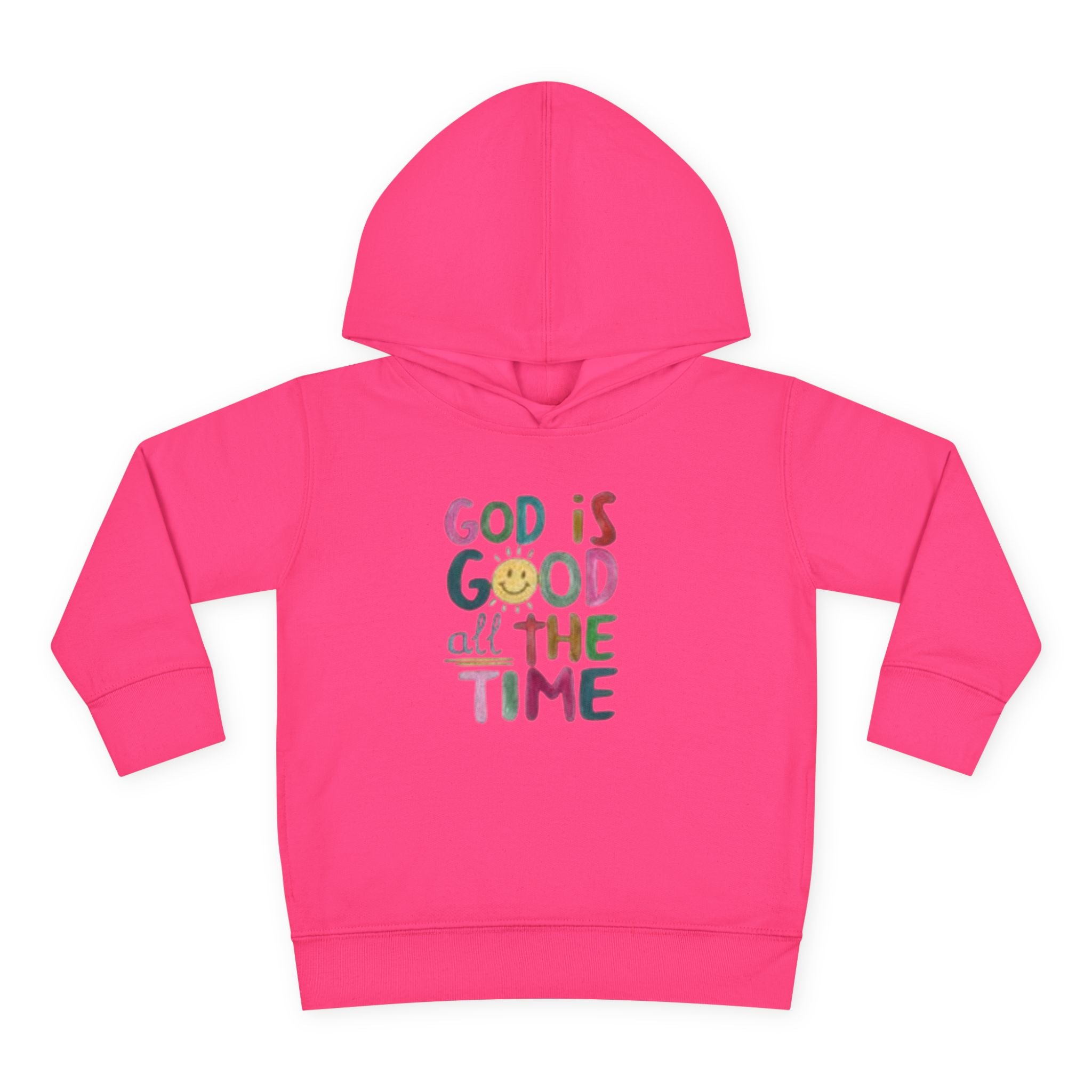Toddler Hoodie — "God Is Good All The Time" Cute Faith Pullover