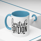 Limited Edition Accent Coffee Mug — Pink Interior, 'Limited Edition' Graphic (11/15oz)