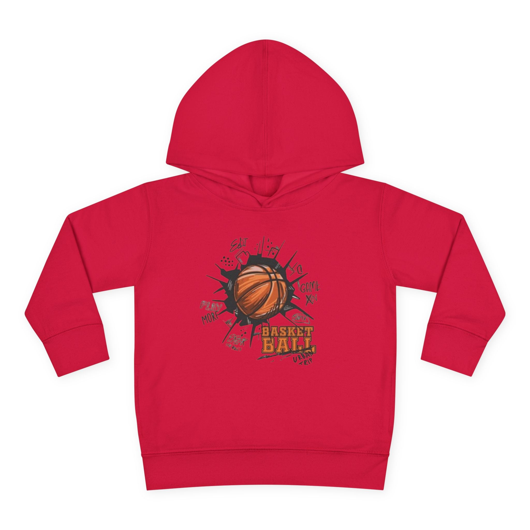 Toddler Basketball Hoodie – 'Ball' Graphic Pullover for Kids