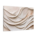 Neutral Abstract Wave Texture Matte Canvas Wall Art
