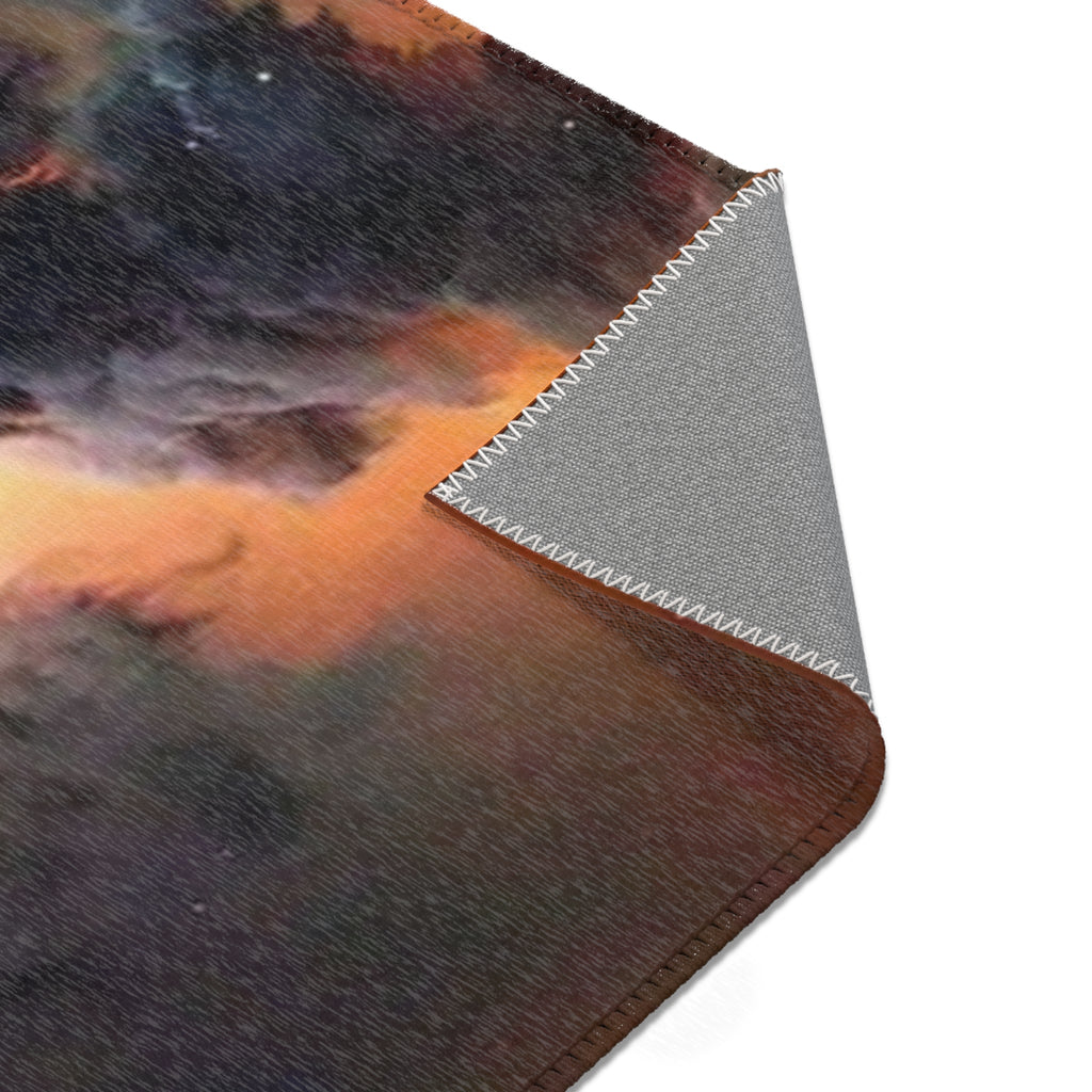 Cosmic Nebula Area Rug — Galactic Cloudscape Floor Accent