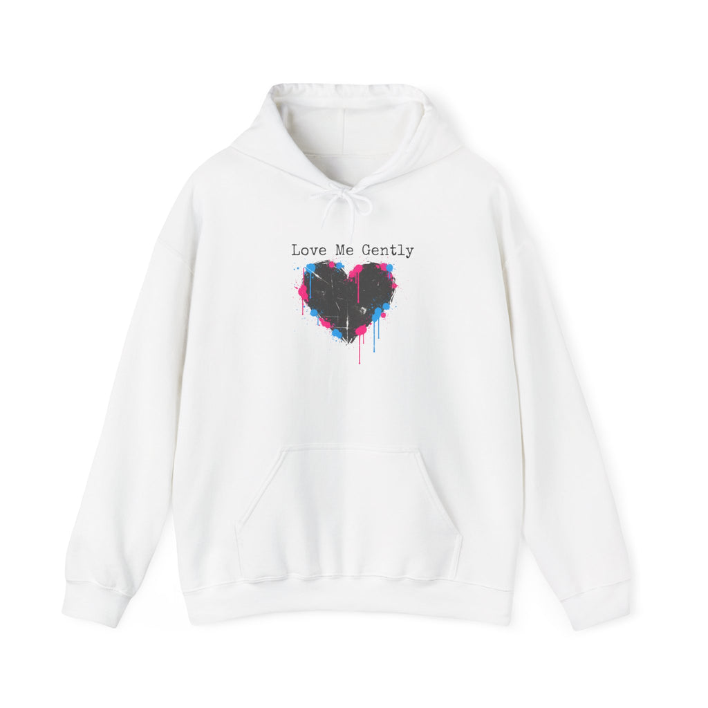 Distressed Drip Heart Hoodie | Soft Grunge Hearts, punk heart design