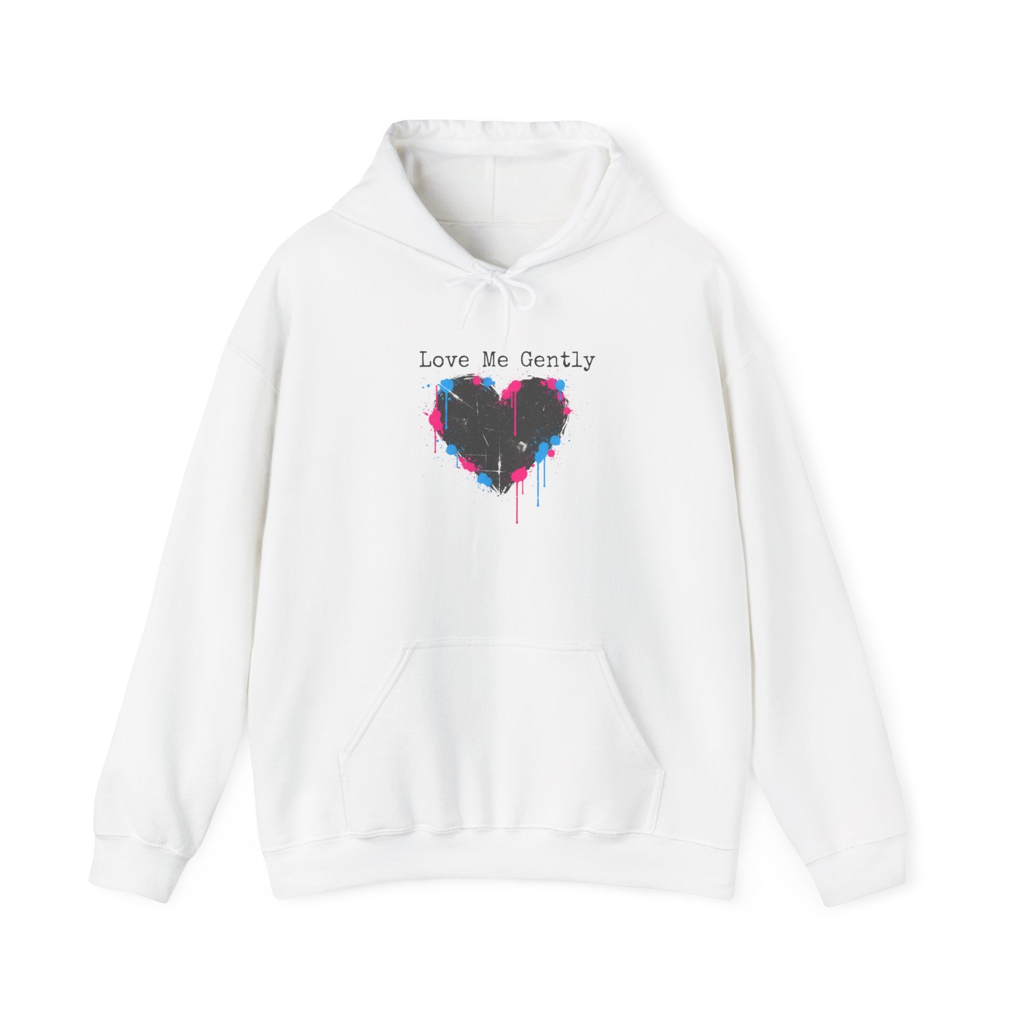 Distressed Drip Heart Hoodie | Soft Grunge Hearts, punk heart design