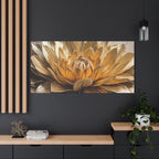 Golden Dahlia Matte Canvas Wall Art — Stretched 1.25"