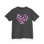 Kids Heart Doodle Tee — Cute Pink Valentine Heart Graphic Shirt