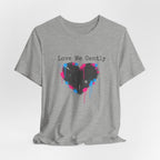 Distressed Graffiti Heart Tee | grunge heart shirt, punk heart design