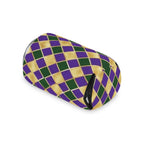 Mardi Gras Diamond Can Cooler — Purple Green Gold Beverage Koozie