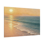 Sunset Beach Canvas Print — Seaside Wall Art Matte Stretched 1.25"