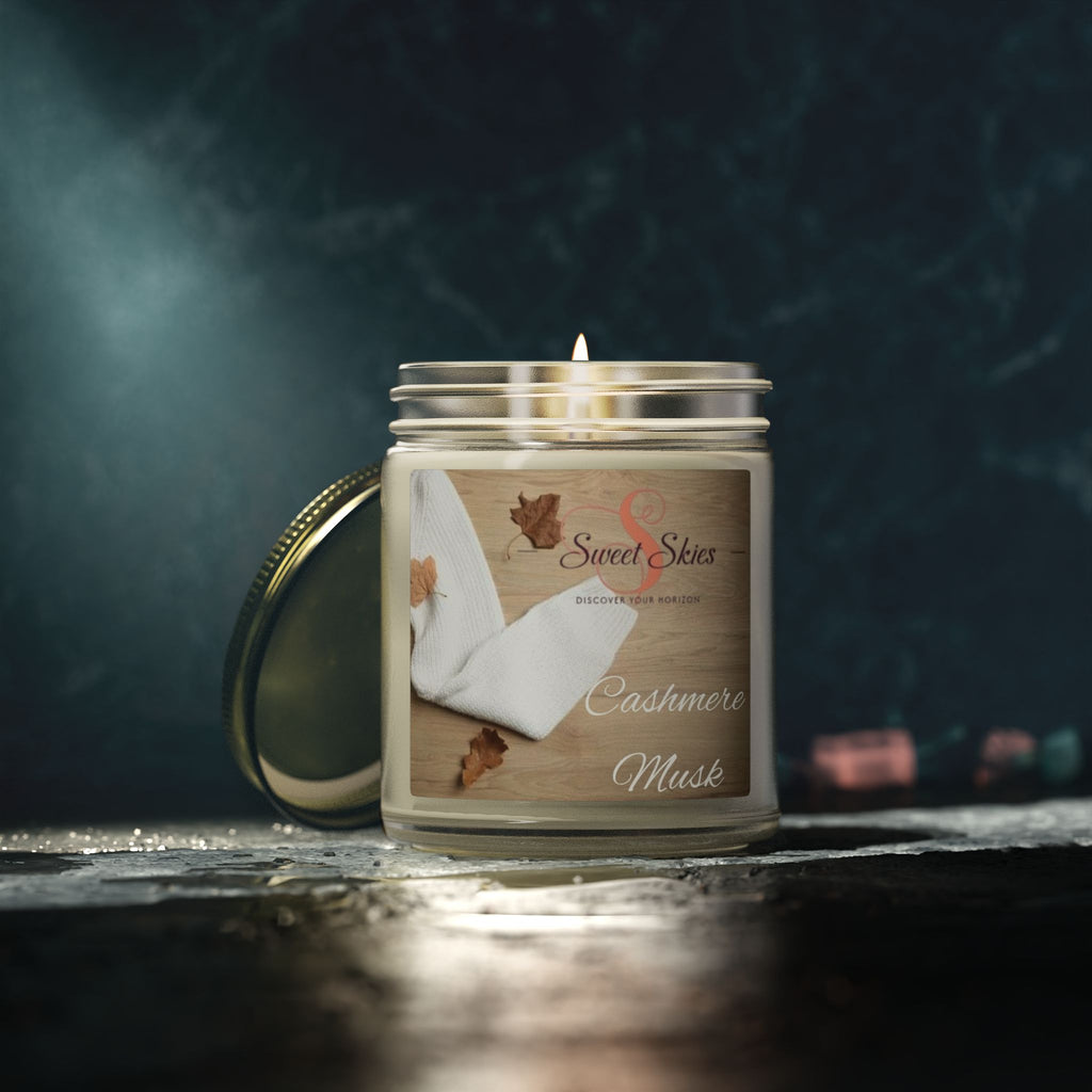 Cashmere Musk Scented Candle (Coconut Apricot Wax) —9oz