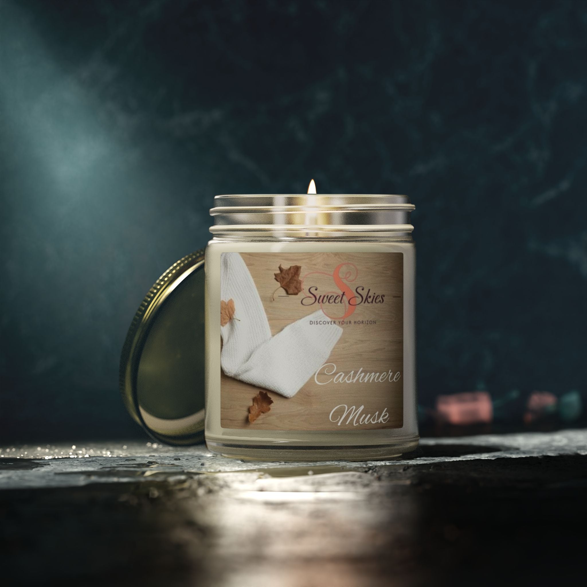 Cashmere Musk Scented Candle (Coconut Apricot Wax) —9oz