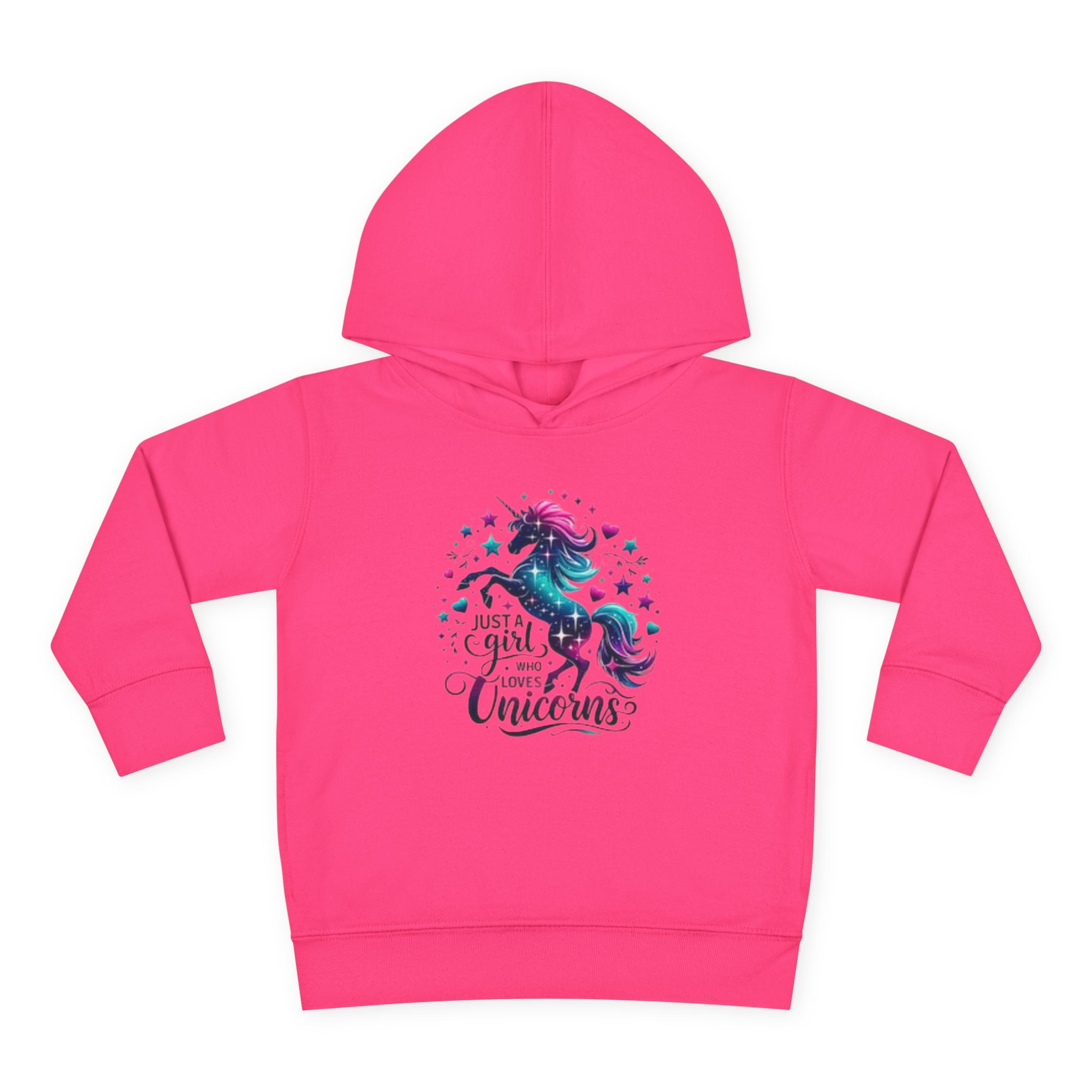 Toddler Hoodie — "Just a Girl Who Loves Unicorns" Cute Unicorn Pullover for Kids