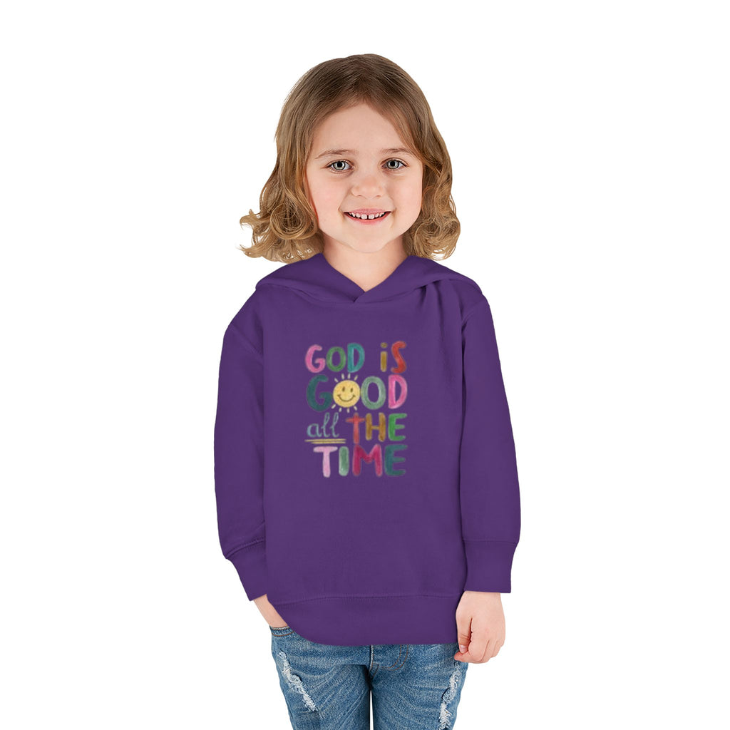 Toddler Hoodie — "God Is Good All The Time" Cute Faith Pullover