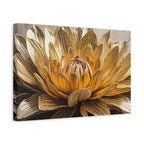 Golden Dahlia Matte Canvas Wall Art — Stretched 1.25"