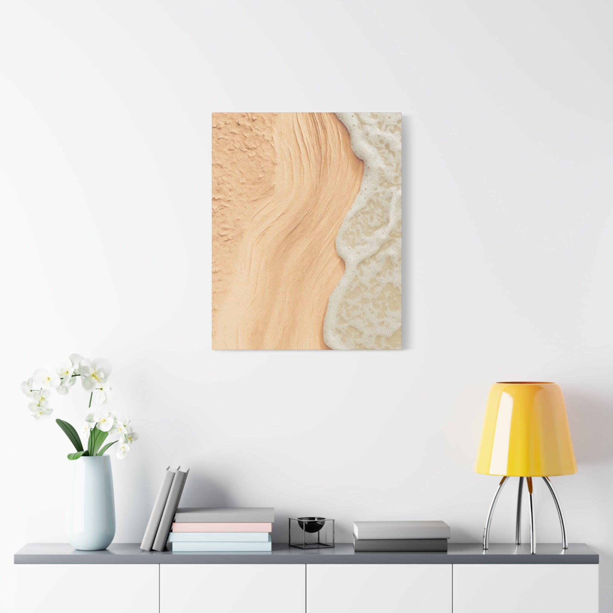Coastal Beach Canvas Print – Sandy Shoreline Wall Art