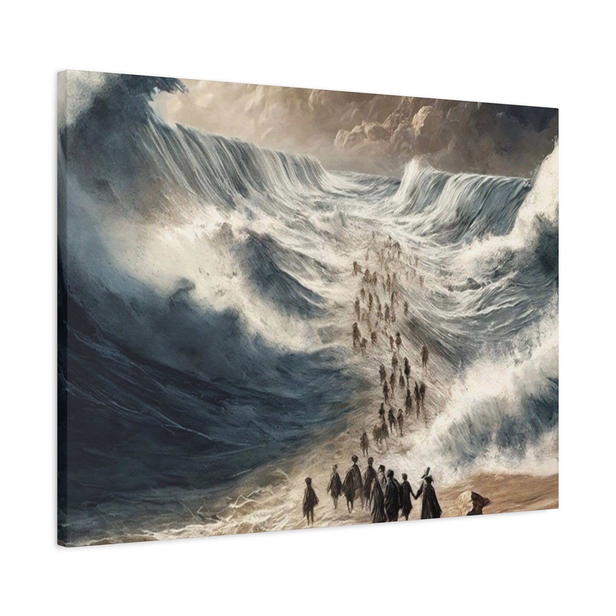 Biblical Exodus Wall Canvas — Parting of the Red Sea Matte Stretched Canvas